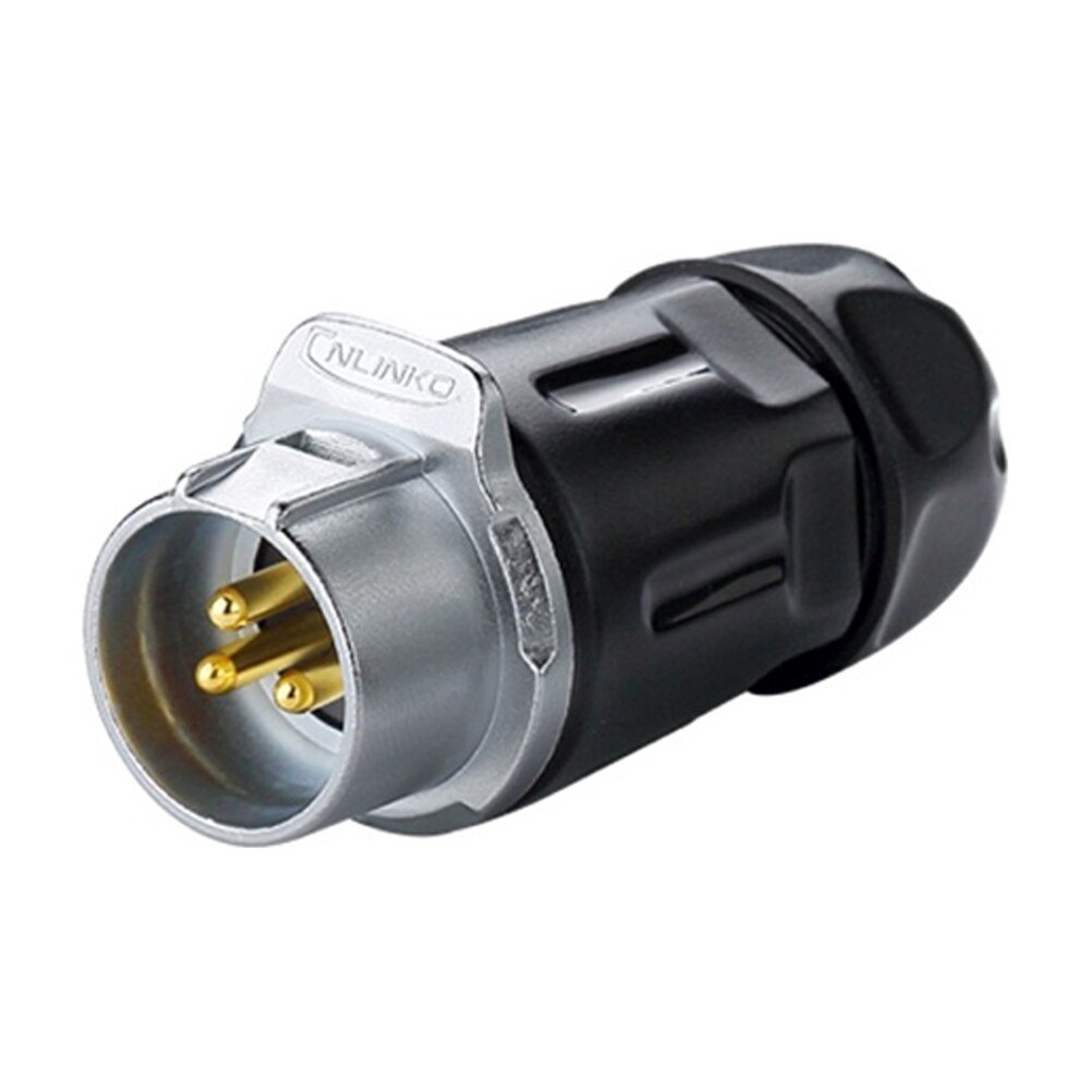 LP-20-C03PP-01-001, 3-Pin Male Push-Pull Cable Coupler Waterproof Connector