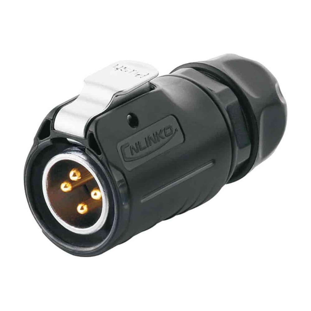 LP-20-C04PE-01-022, 4-Pin Male Cable Mount Waterproof Connector