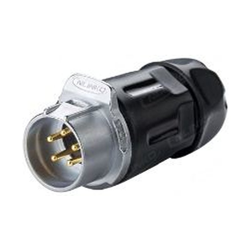 LP-20-C05PP-01-001, 5-Pin Male Push-Pull Cable Coupler Waterproof Connector