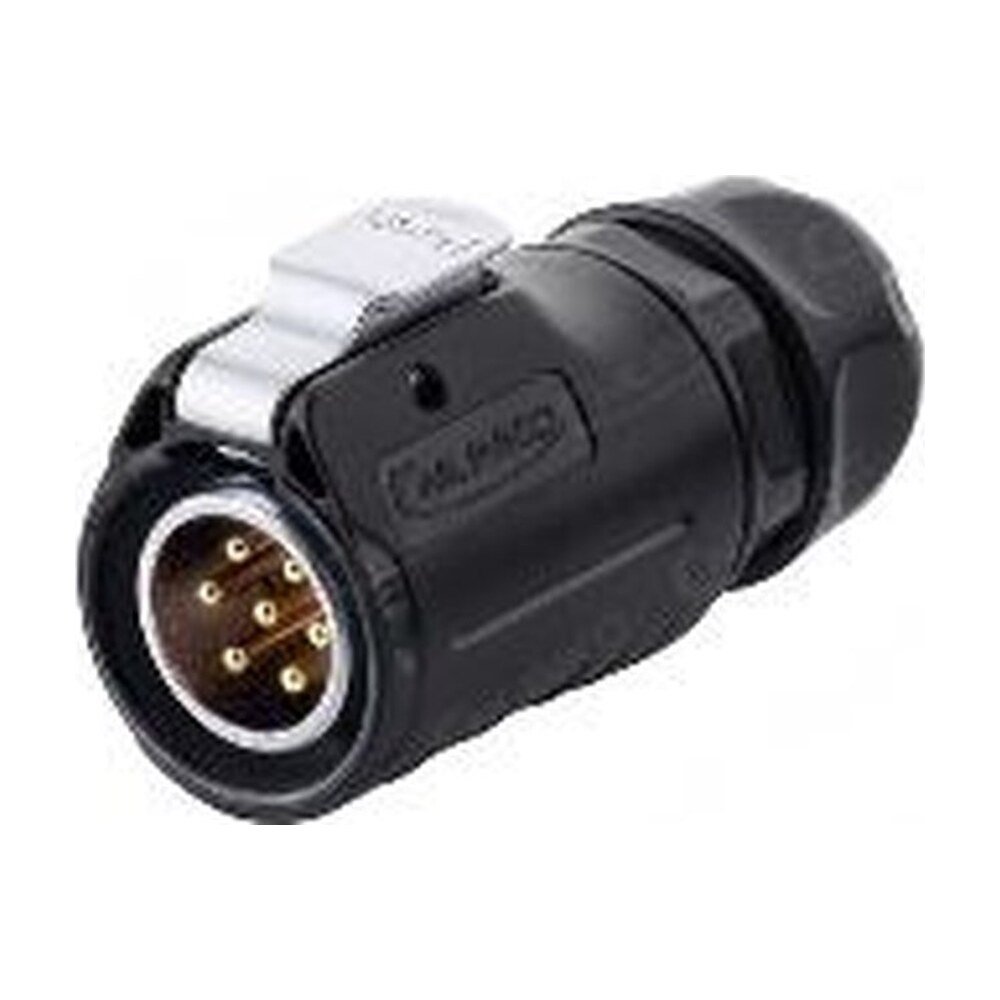 LP-20-C07PE-01-022, 7-Pin Male Cable Mount Waterproof Connector