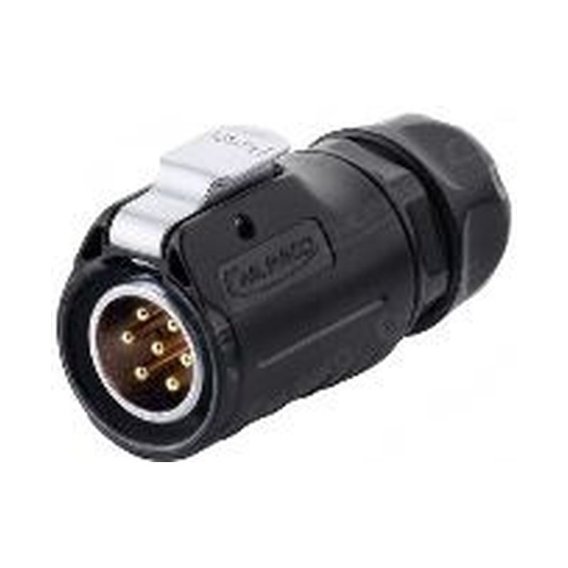 LP-20-C07PE-01-022, 7-Pin Male Cable Mount Waterproof Connector