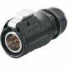 LP-20-C09PE-01-022, 9-Pin Male Cable Mount Waterproof Connector