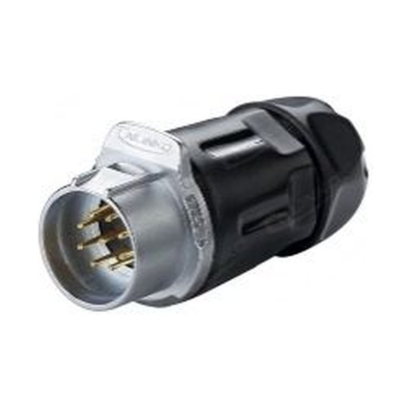 LP-20-C09PP-01-001, 9-Pin Male Push-Pull Cable Coupler Waterproof Connector