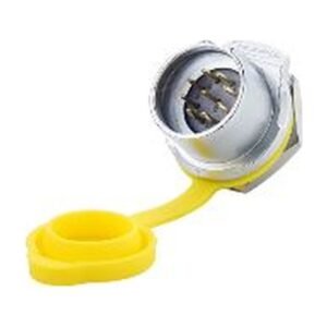 LP-20-C09SX-03-101, 9-Pin Male Panel Mount Waterproof Connector (1-Hole Install)