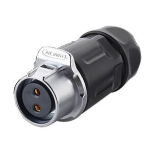 LP-20-J02PP-01-001, 2-Pin Female Push-Pull Cable Coupler Waterproof Connector