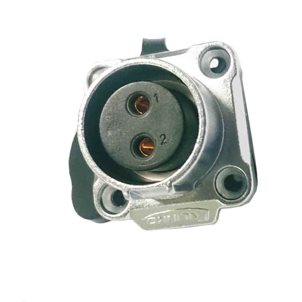 LP-20-J02SX-03-401, 2-Pin Female Panel Mount Waterproof Connector