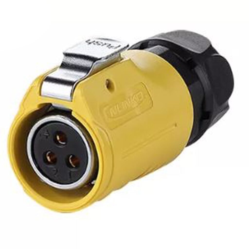 LP-20-J03PE-01-021, 3-Pin Female Cable Mount Waterproof Connector