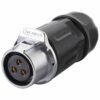 LP-20-J03PP-01-001, 3-Pin Female Push-Pull Cable Coupler Waterproof Connector