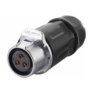 LP-20-J03PP-01-001, 3-Pin Female Push-Pull Cable Coupler Waterproof Connector