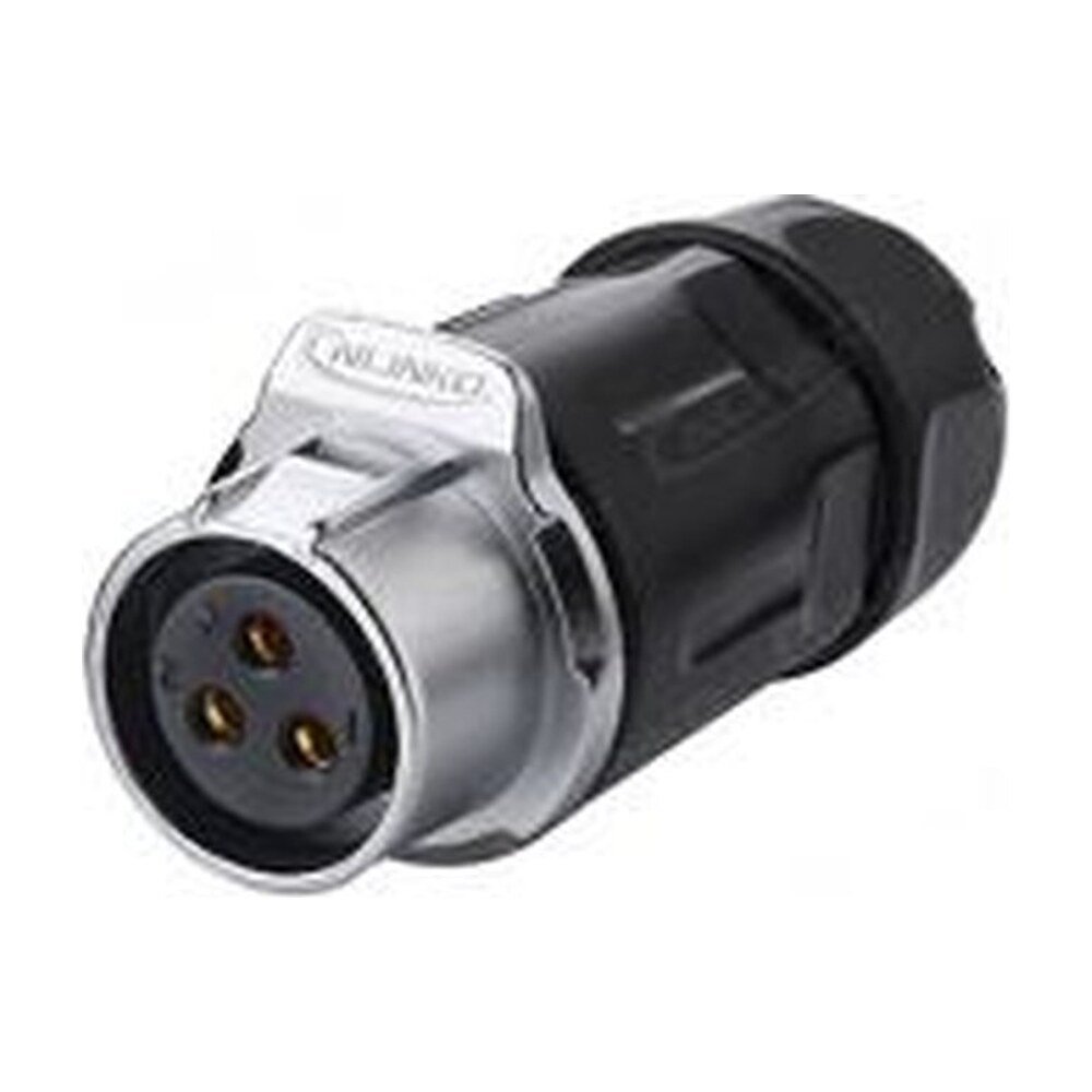 LP-20-J03PP-01-001, 3-Pin Female Push-Pull Cable Coupler Waterproof Connector