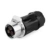 LP-20-J03PP-01-001A, 3-Pin Female Push-Pull Cable Coupler Waterproof Connector (Isolated Pin, Screw Wire)