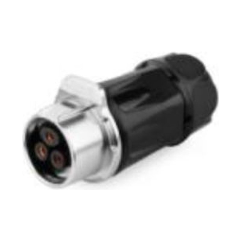 LP-20-J03PP-01-001A, 3-Pin Female Push-Pull Cable Coupler Waterproof Connector (Isolated Pin, Screw Wire)