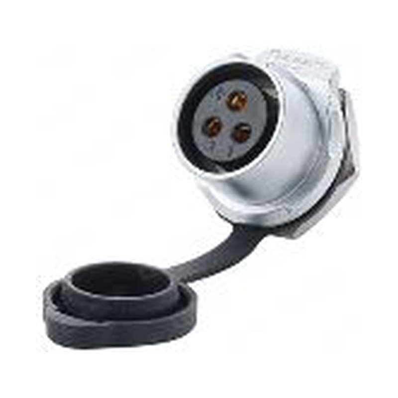 LP-20-J03SX-02-001, 3-Pin Female Panel Mount Waterproof Connector