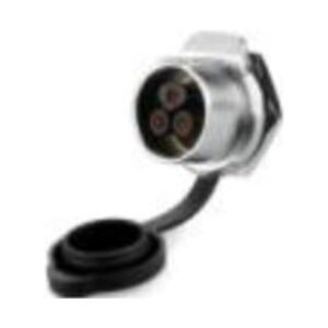 LP-20-J03SX-23-101A, 3-Pin Female Panel Mount Waterproof Connector (Isolated Pin, 1-Hole Install, Screw Wire)