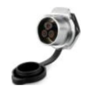 LP-20-J03SX-23-101A, 3-Pin Female Panel Mount Waterproof Connector (Isolated Pin, 1-Hole Install, Screw Wire)