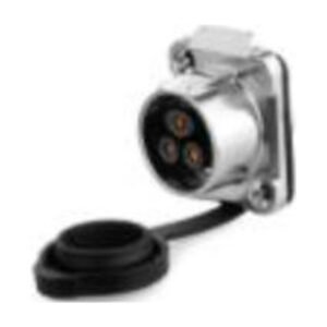 LP-20-J03SX-06-003, 3-Pin Female Panel Mount Waterproof Connector (Isolated Pin, 3-Hole Install, Screw Wire)