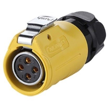 LP-20-J04PE-01-021, 4-Pin Female Cable Mount Waterproof Connector