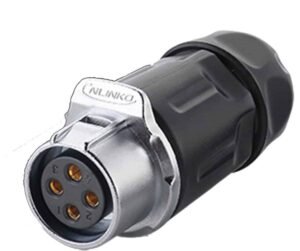 LP-20-J04PP-01-001, 4-Pin Female Push-Pull Cable Coupler Waterproof Connector