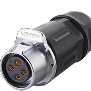 LP-20-J04PP-01-001, 4-Pin Female Push-Pull Cable Coupler Waterproof Connector