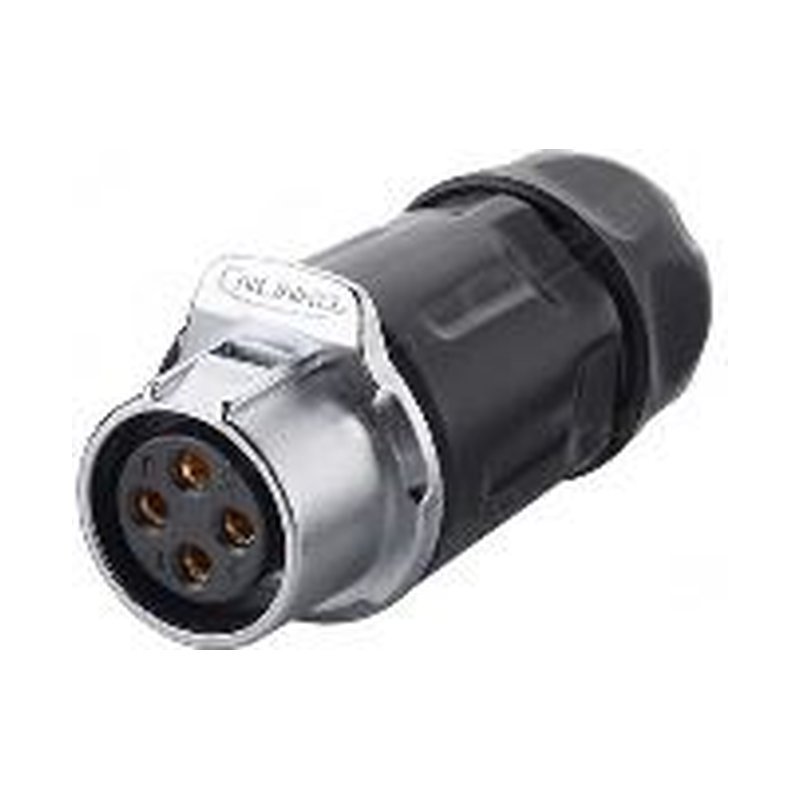 LP-20-J04PP-01-001, 4-Pin Female Push-Pull Cable Coupler Waterproof Connector