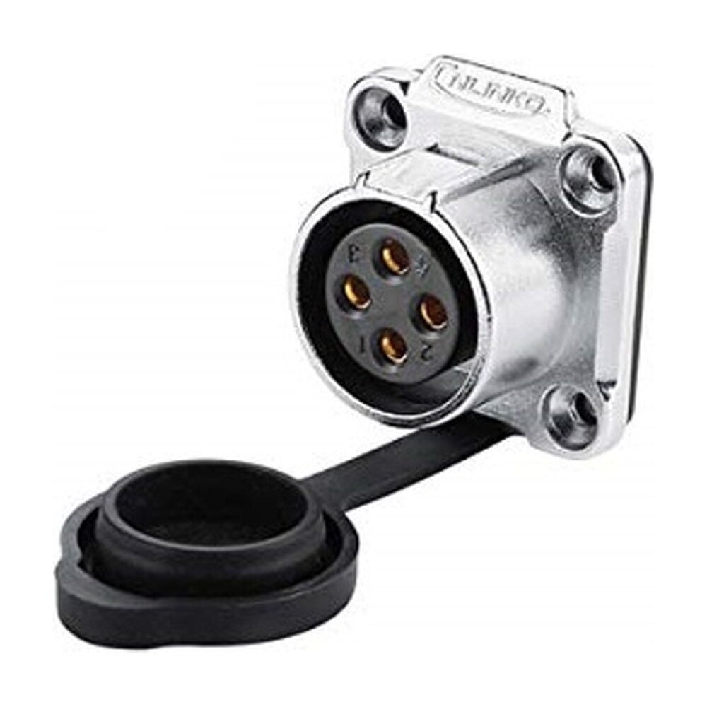 LP-20-J04SX-03-401, 4-Pin Female Panel Mount Waterproof Connector