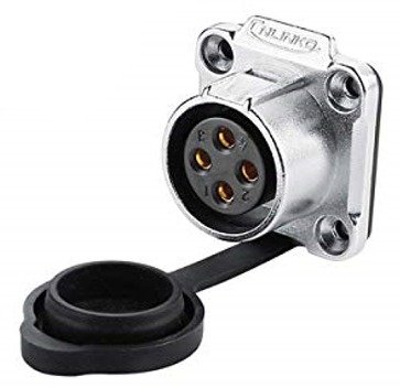 LP-20-J04SX-03-401, 4-Pin Female Panel Mount Waterproof Connector