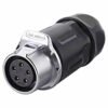 LP-20-J05PP-01-001, 5-Pin Female Push-Pull Cable Coupler Waterproof Connector