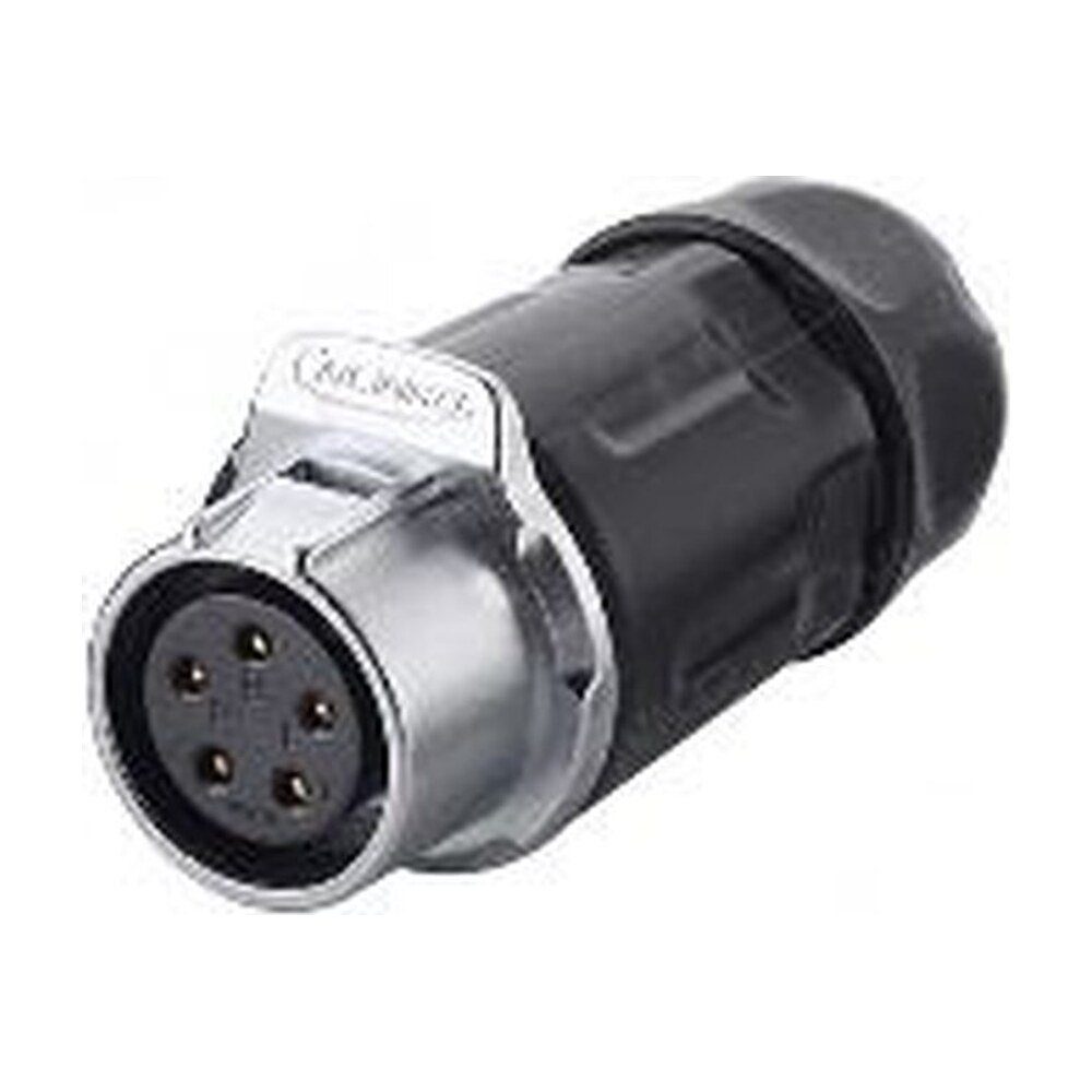LP-20-J05PP-01-001, 5-Pin Female Push-Pull Cable Coupler Waterproof Connector