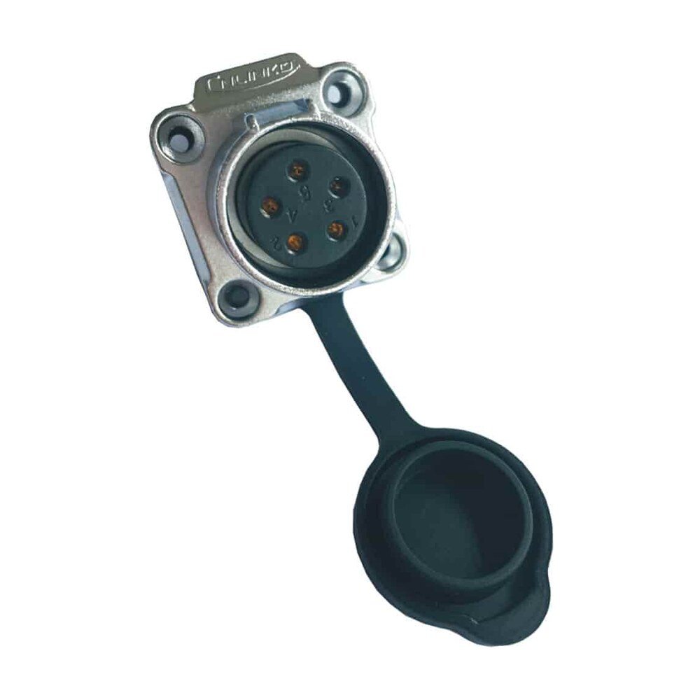 LP-20-J05SX-03-401, 5-Pin Female Panel Mount Waterproof Connector