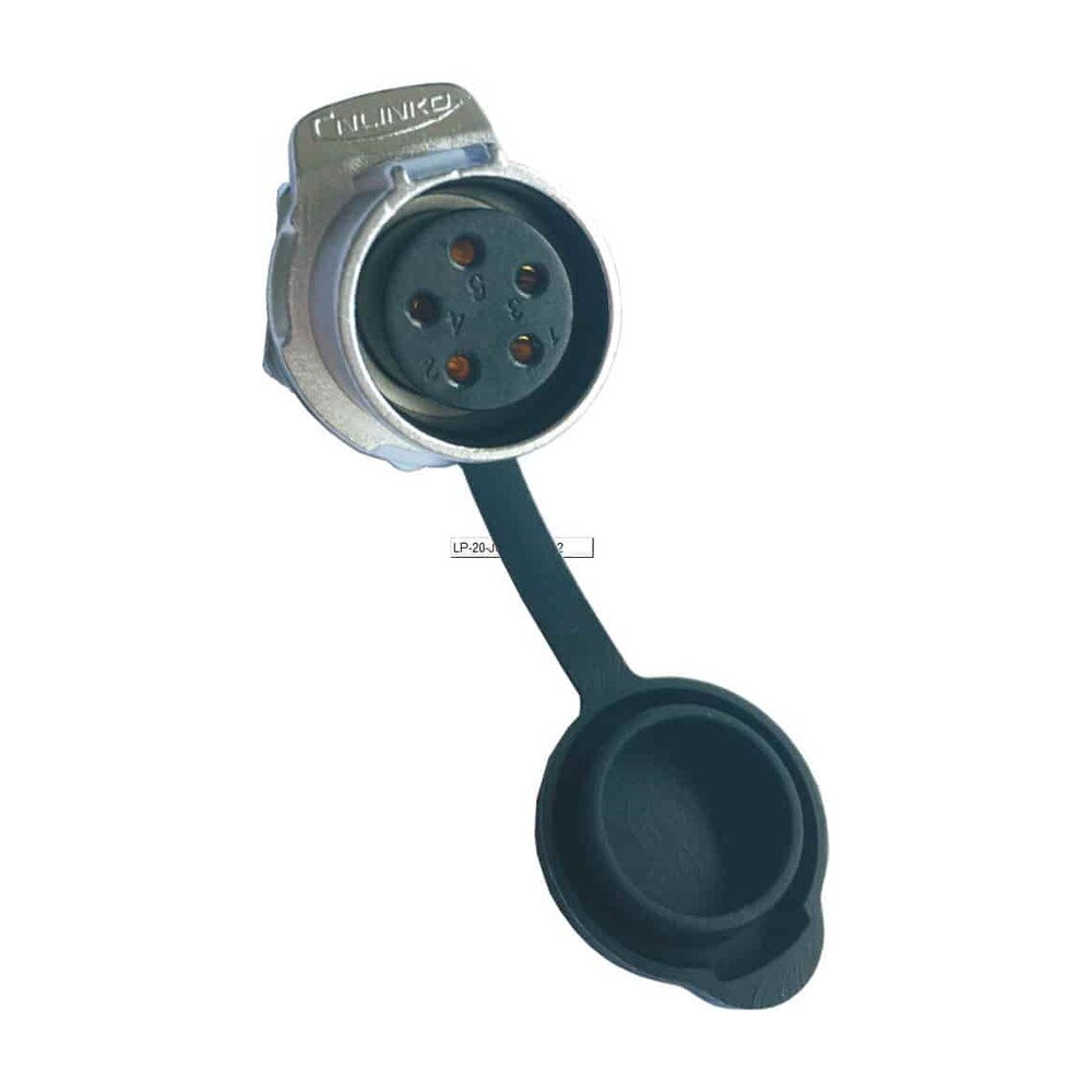 LP-20-J05SX-03-101, 5-Pin Female Panel Mount Waterproof Connector