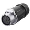 LP-20-J07PP-01-001, 7-Pin Female Push-Pull Cable Coupler Waterproof Connector