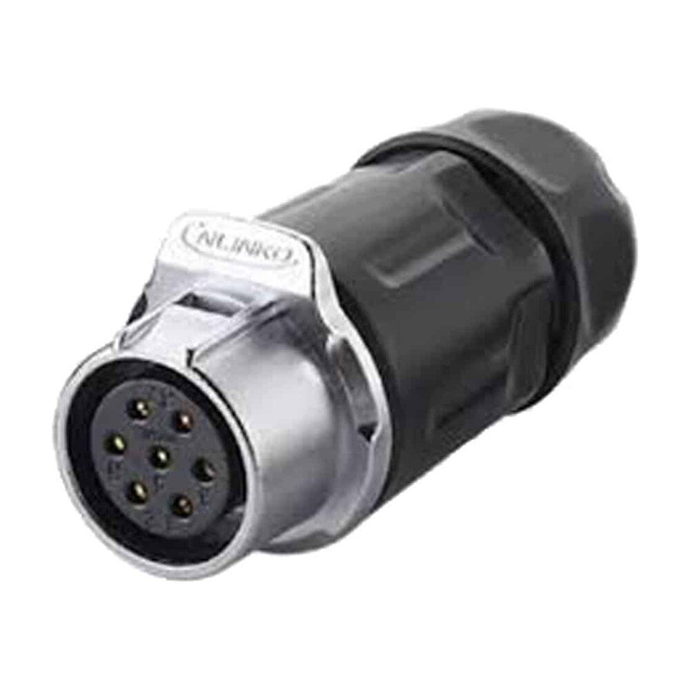 LP-20-J07PP-01-001, 7-Pin Female Push-Pull Cable Coupler Waterproof Connector