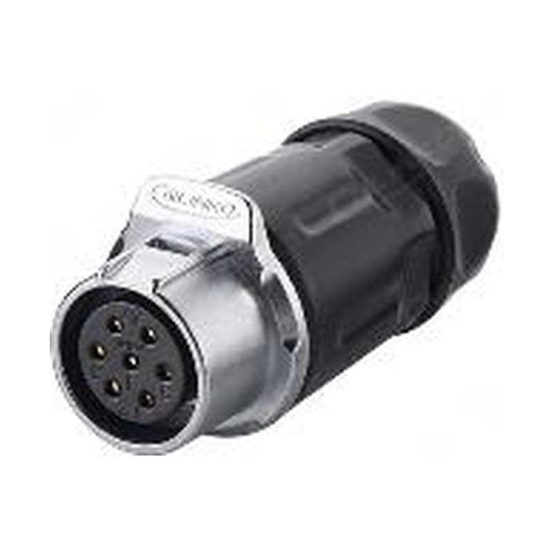 LP-20-J07PP-01-001, 7-Pin Female Push-Pull Cable Coupler Waterproof Connector