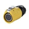 LP-20-J09PE-01-021, 9-Pin Female Cable Mount Waterproof Connector