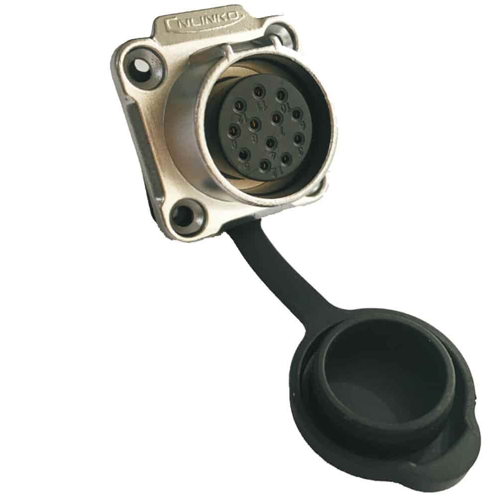 LP-20-J12SX-03-401, 12-Pin Female Panel Mount Waterproof Connector