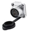 LP-20-J02SX-03-401, 2-Pin Female Panel Mount Waterproof Connector