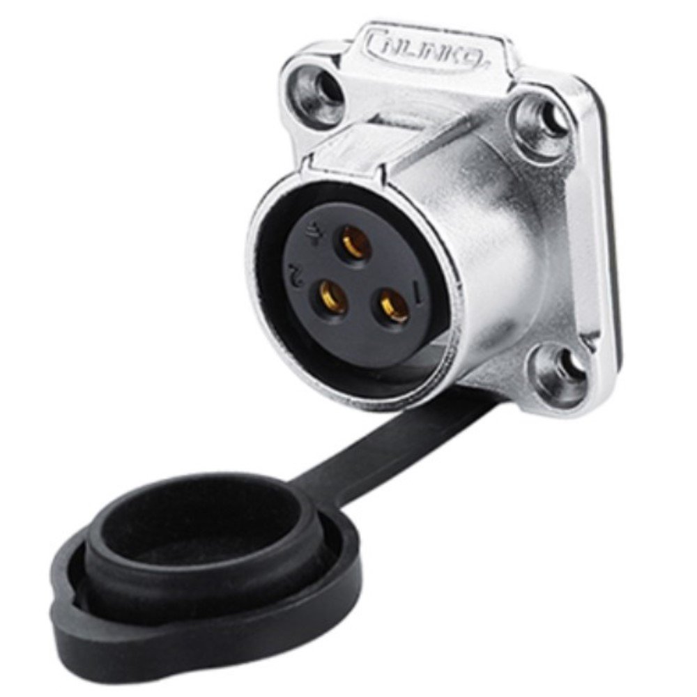 LP-20-J03SX-03-401, 3-Pin Female Panel Mount Waterproof Connector