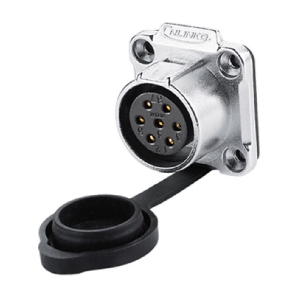 LP-20-J07SX-03-401, 7-Pin Female Panel Mount Waterproof Connector