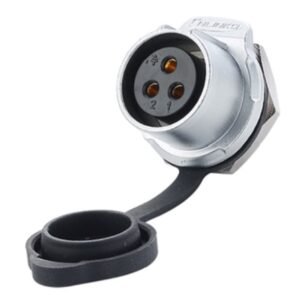 LP-20-J03SX-02-001, 3-Pin Female Panel Mount Waterproof Connector