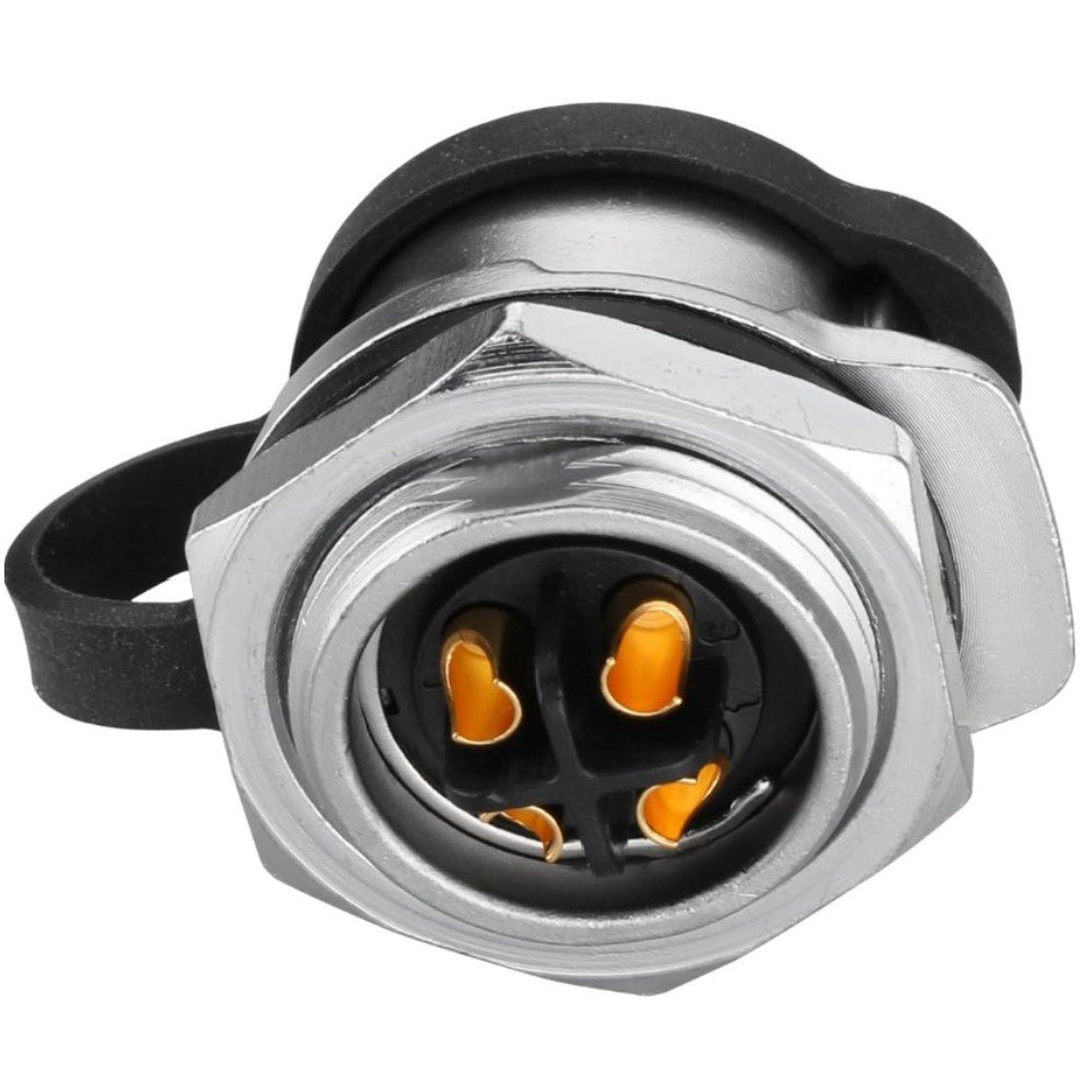 LP-20-J04SX-03-101, 4-Pin Female Panel Mount Waterproof Connector