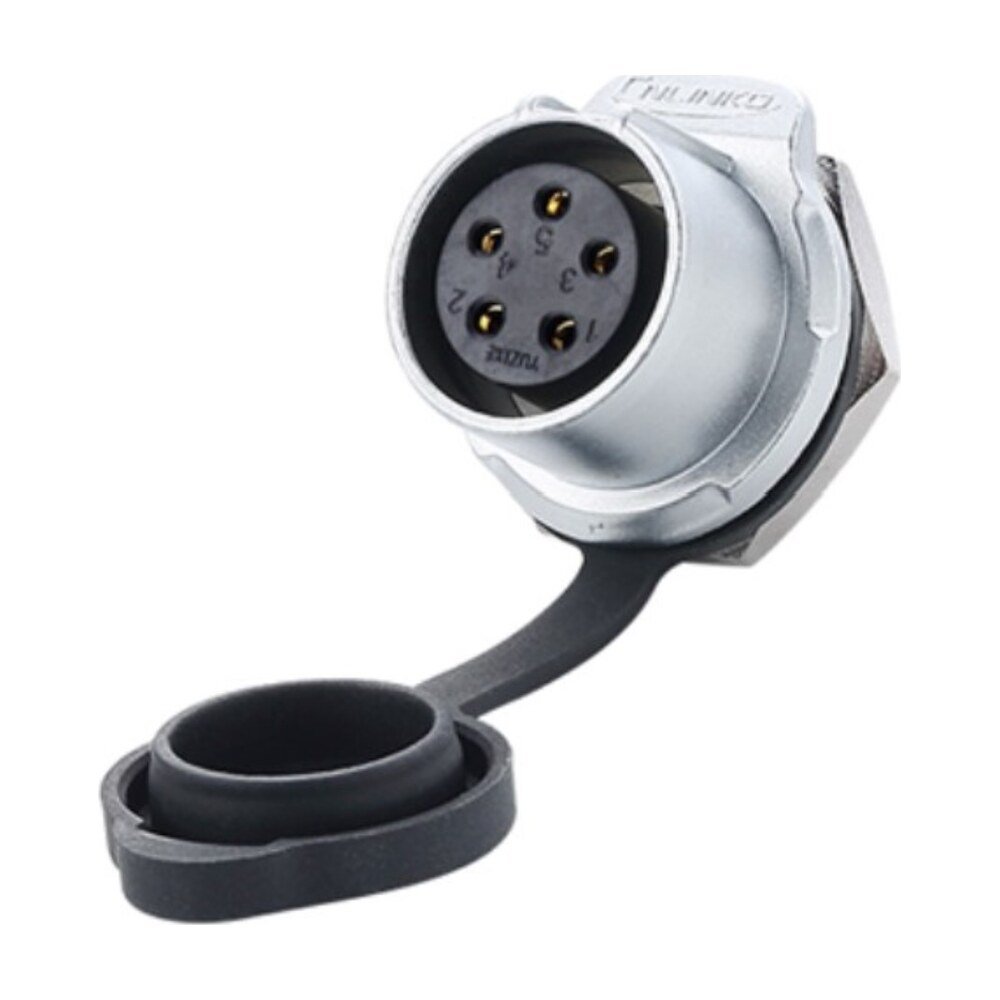 LP-20-J05SX-03-101, 5-Pin Female Panel Mount Waterproof Connector