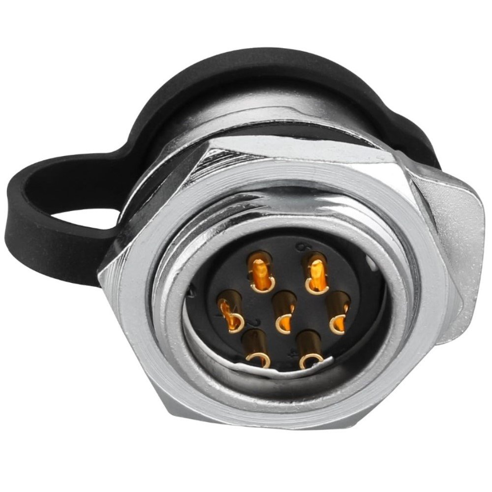 LP-20-J07SX-03-101, 7-Pin Female Panel Mount Waterproof Connector