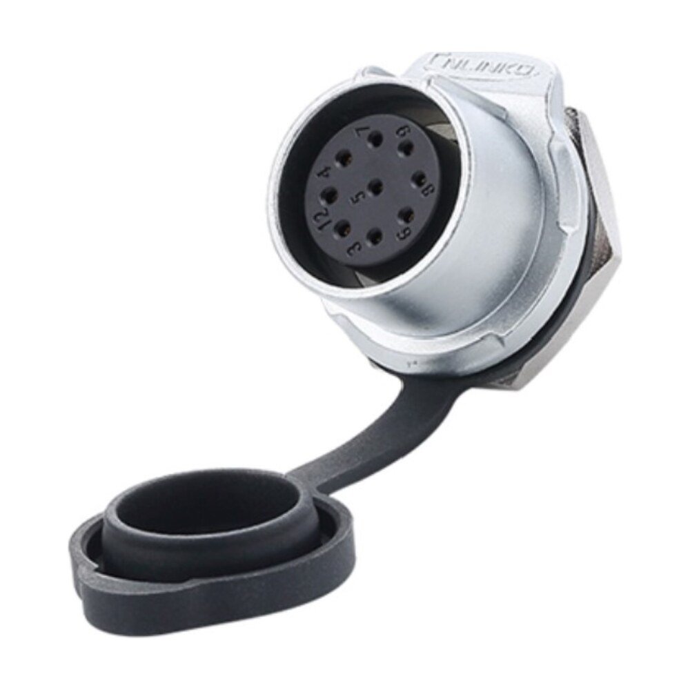 LP-20-J09SX-03-101, 9-Pin Female Panel Mount Waterproof Connector