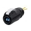 LP-24-F00PE-P01, LP-24 Fiber Optic Plug (Cable Mount) Waterproof Connector