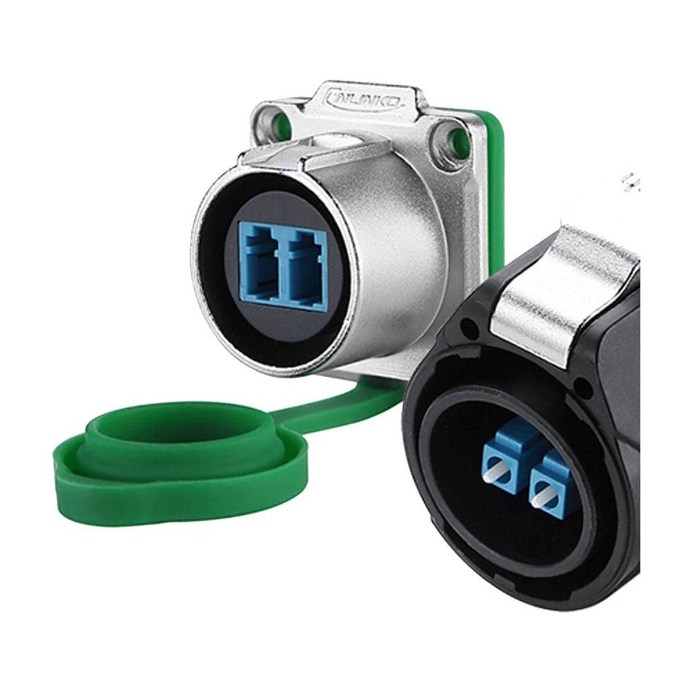 LP-24-J/LC/213/SX-43-401, LP-24 Fiber Optic Socket (Panel Mount) Waterproof Connector