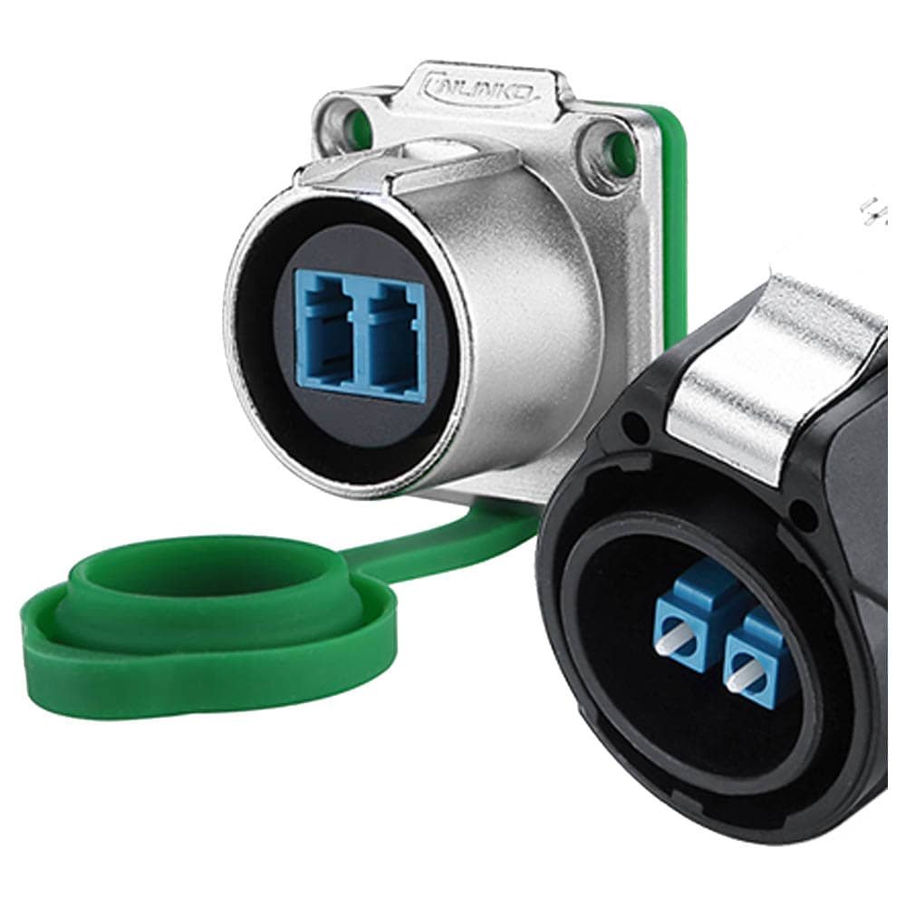 LP-24-F00SX-S01, LP-24 Fiber Optic Socket (Panel Mount) Waterproof Connector