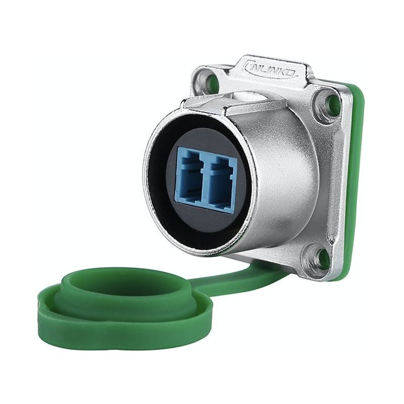 LP-24-F00SX-S01, LP-24 Fiber Optic Socket (Panel Mount) Waterproof Connector