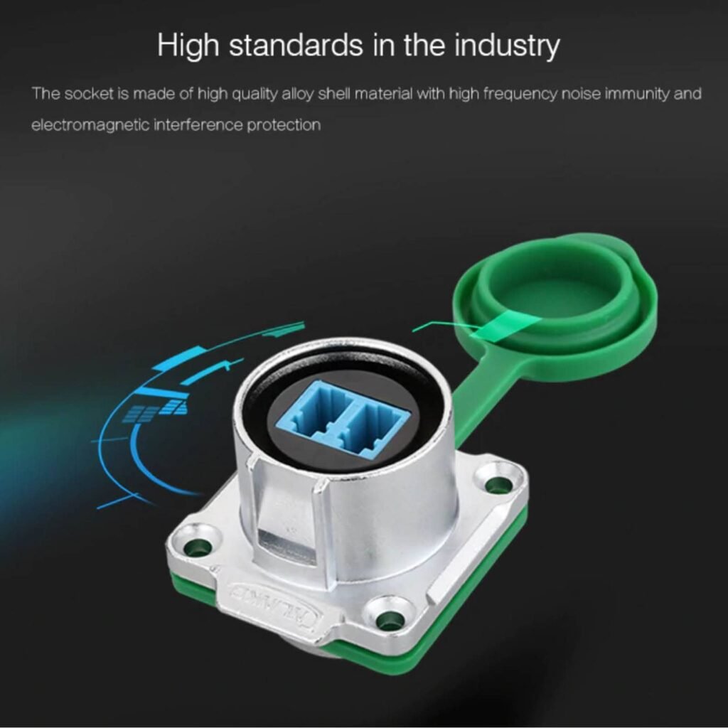 LP-24-F00SX-S01, LP-24 Fiber Optic Socket (Panel Mount) Waterproof Connector