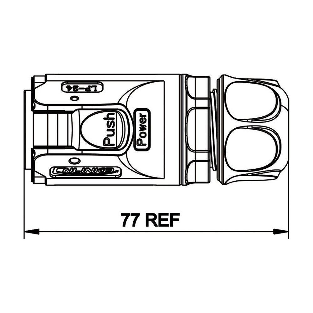 LP-24-J03PE-01-001, 3-Pin Female Cable Mount Waterproof Connector