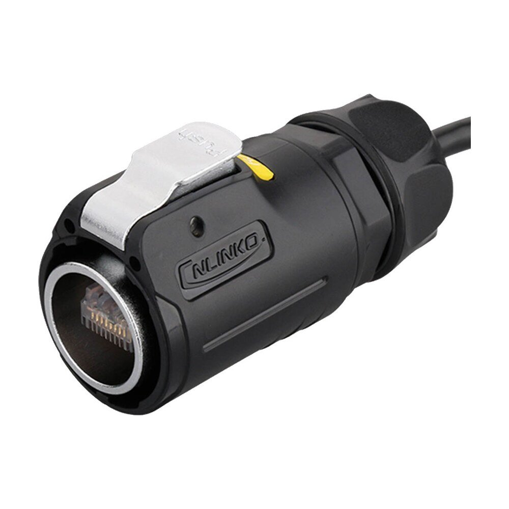 LP-24-C/RJ45/015/PE-41-001, LP-24 RJ45 Ethernet Plug (Cable Mount) Waterproof Connector